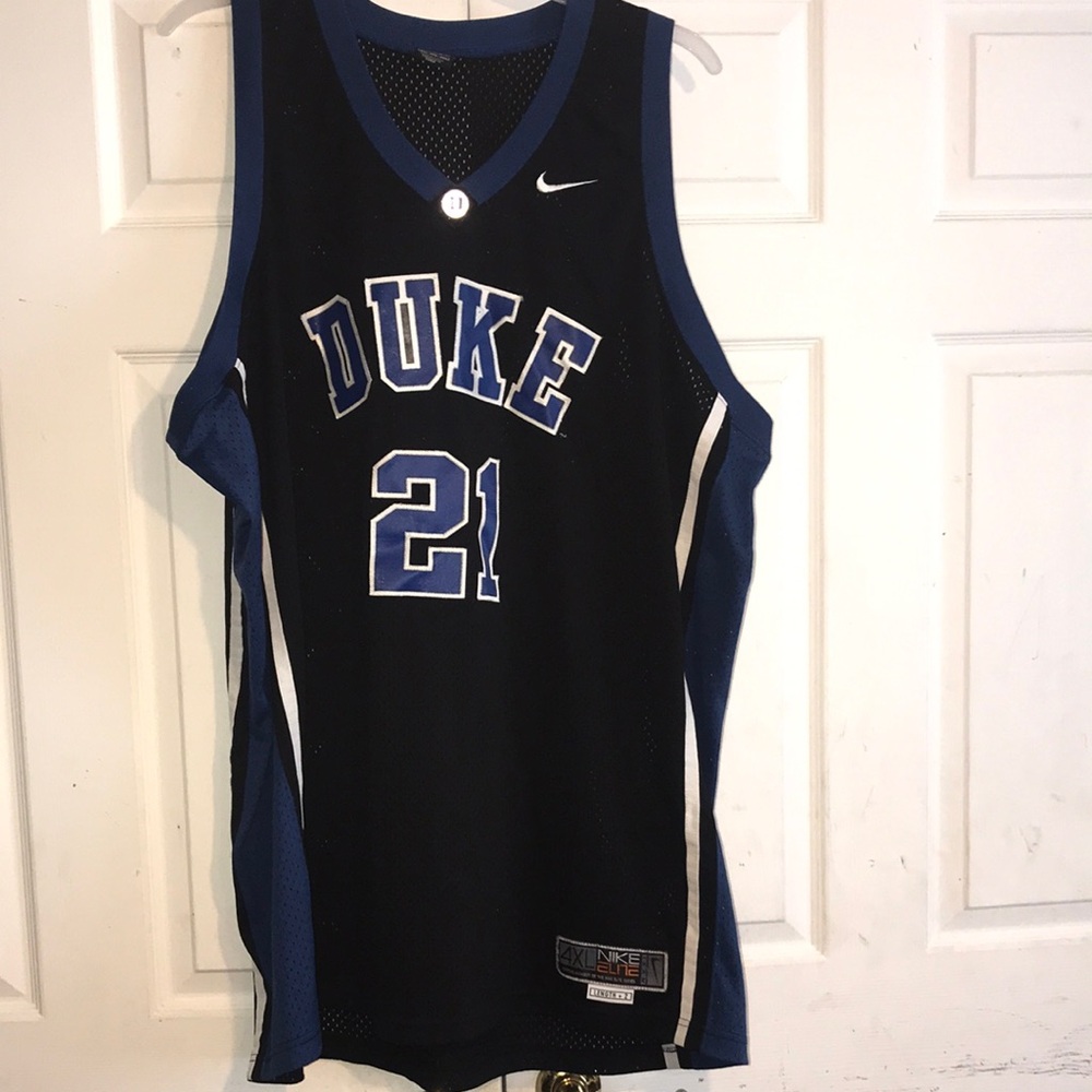 Nike Black and Blue Duke Jersey